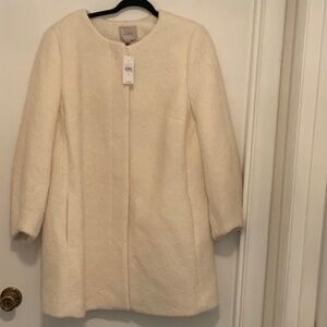 Ann Taylor Loft, Overcoat, White, Size XL New Never Worn Clearance Sale